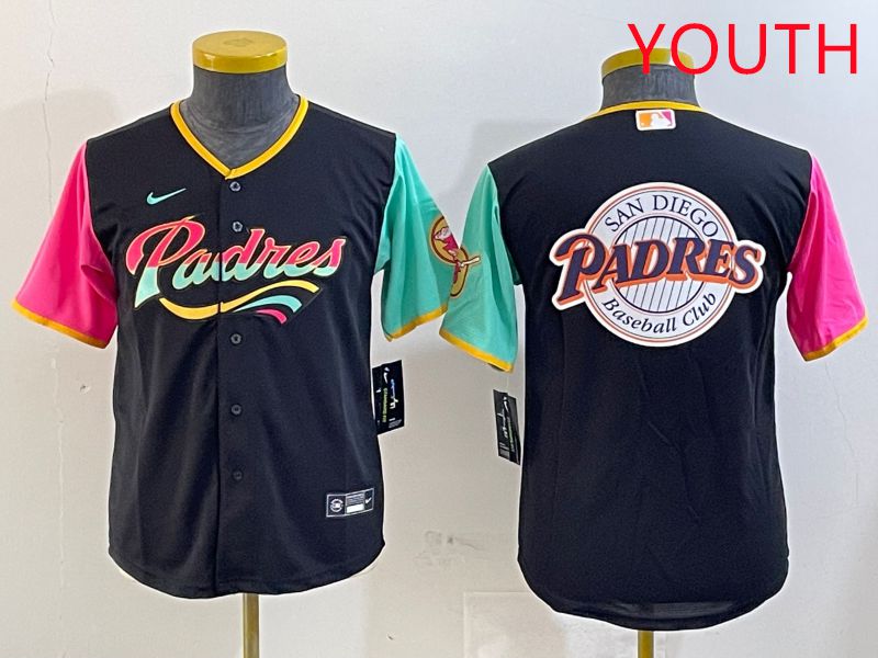Youth San Diego Padres Blank Black City Edition Game 2025 Nike MLB Jersey style 11